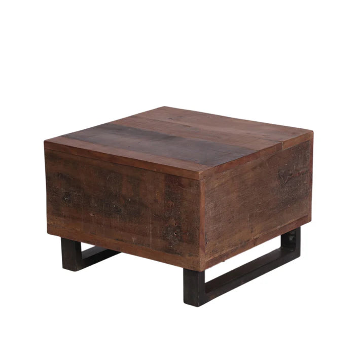 Country Wooden Brown Antique Style Coffee Table
