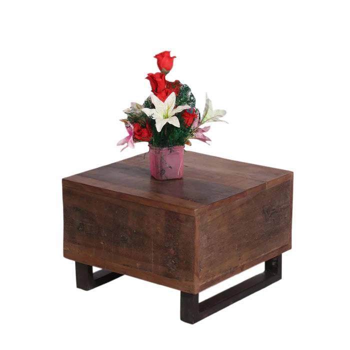 Country Wooden Brown Antique Style Coffee Table