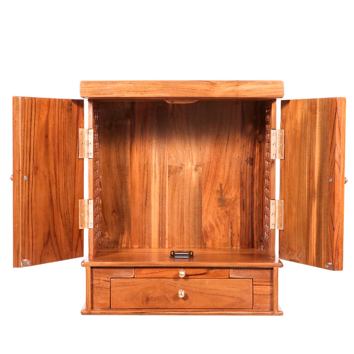 Teak wood compact side jali & front wooden with