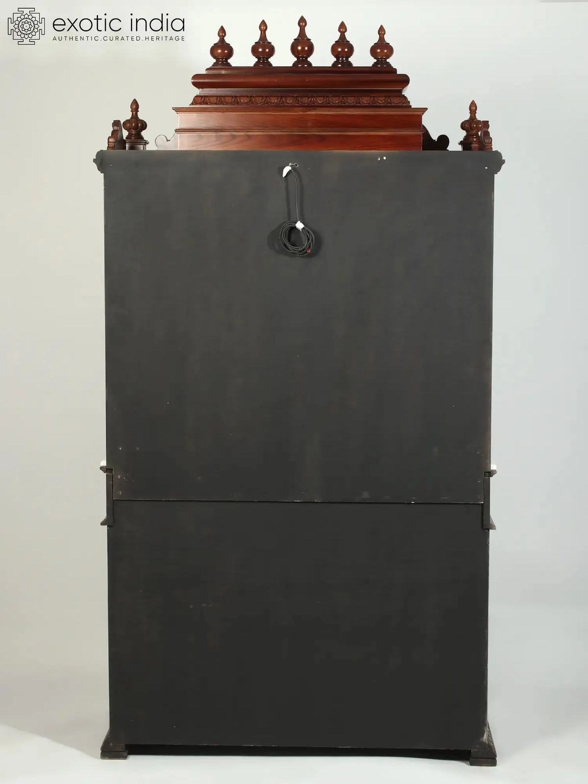 75" Large Designer Wood Carved Temple | With Doors & Drawers 01