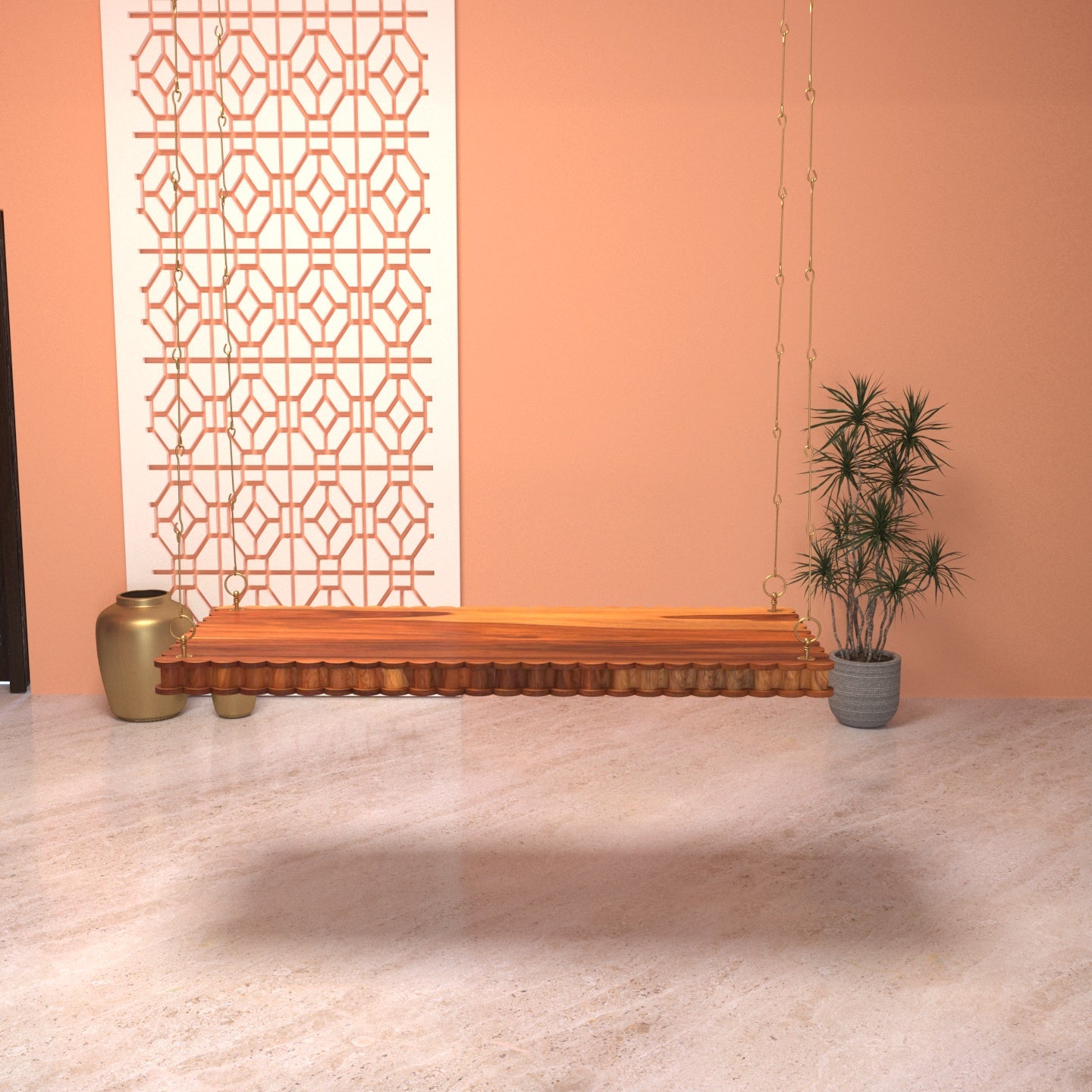 Retro Times Handmade Vintage Style Wooden Swing
