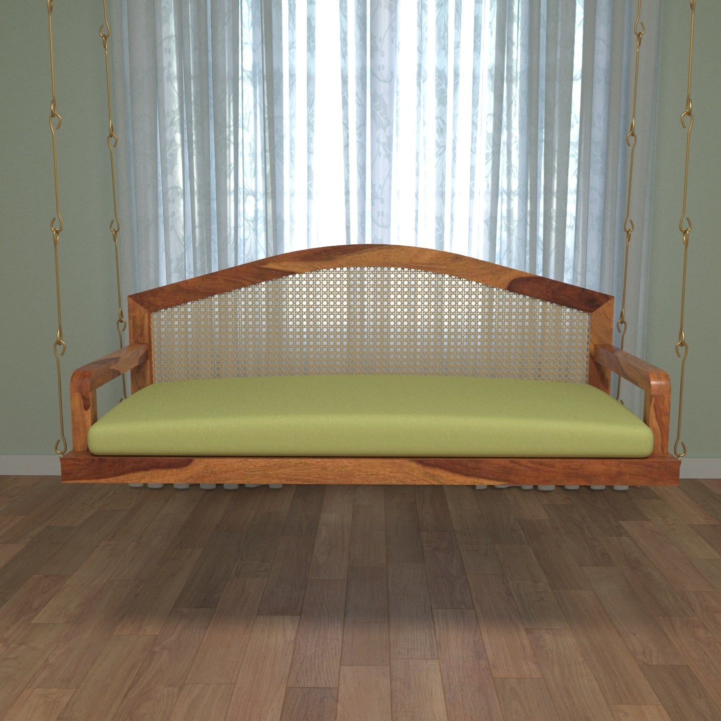 Vintage Style Wooden Glance Handmade Swing for Home