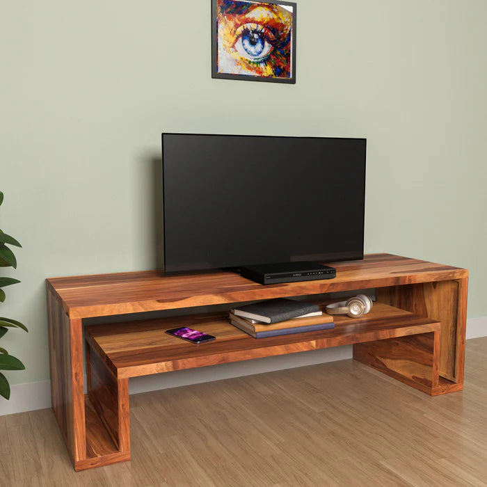 Senghai Sheesham Wooden Handmade Antique TV Unit for Home