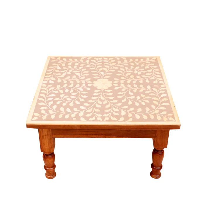 Traditional Montage Old Inlay Handmade Classic Wooden Bajot for Home