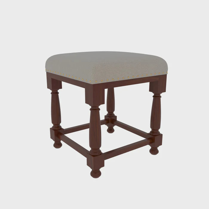 Classic Light Aortic Finished Wooden Handmade Seating Stool