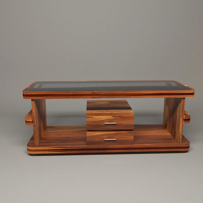Sanghai Sheesham Modern Time 2 Drawer with Attractive Table Top Coffee Table