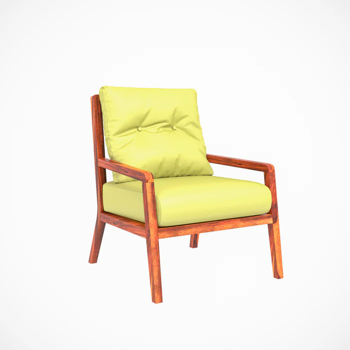 Classic Soft Seating Upholstery Wooden Handmade Long Chair with Stool