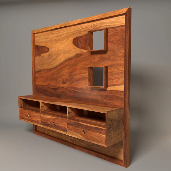 Modern Vintage Style Handmade Wooden TV Unit for Home