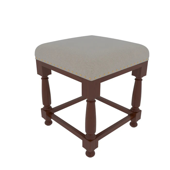 Classic Light Aortic Finished Wooden Handmade Seating Stool