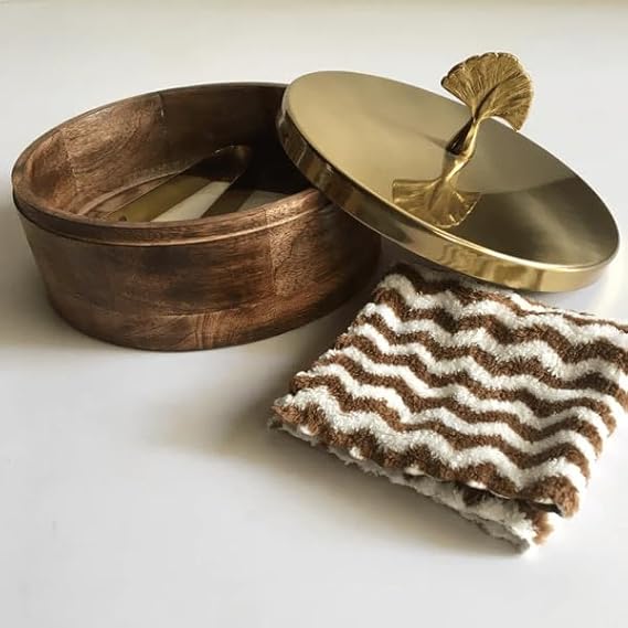 Wooden & Steel Chapati/Roti Storage Box
