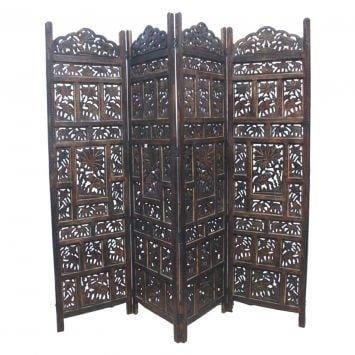 4 panel Wooden Partition,Wooden Handcrafted Partition/Room Divider/Separator for Living Room/Office