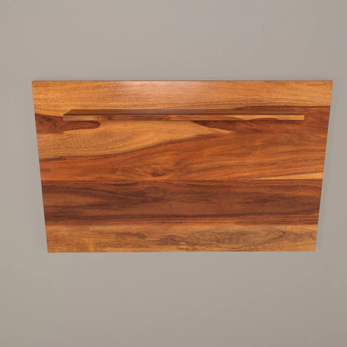 Traditional Home Handmade Wooden Wall Hanging TV Unit with Single Shelf