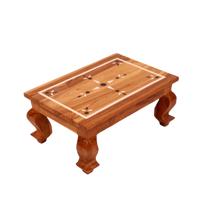 Arotic Old House Inlay Designed Wooden Bajot for Home