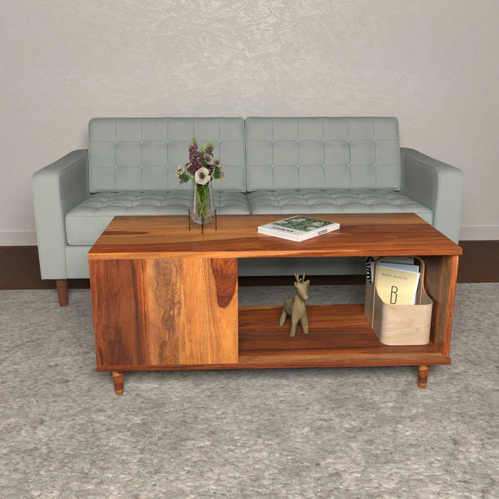 Traditional Time Simple Storage Wooden Coffee Table