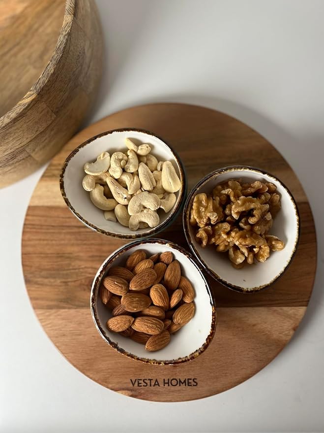 Wooden Casserole with Lid for Roti, Hot, Masala Box