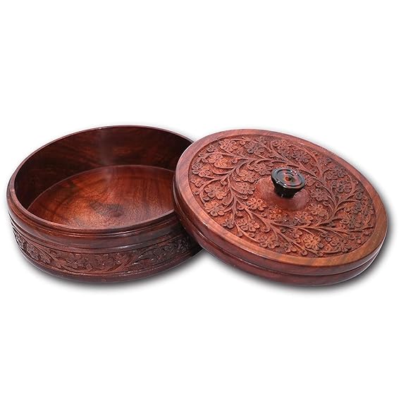 Wooden Chapati Box Casserole Roti Boxes
