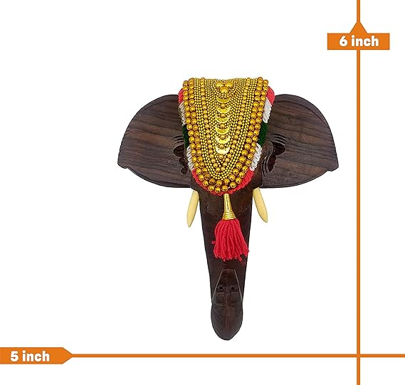 LOYAL CRAFT 6 inch Rosewood Elephant Head Figurine