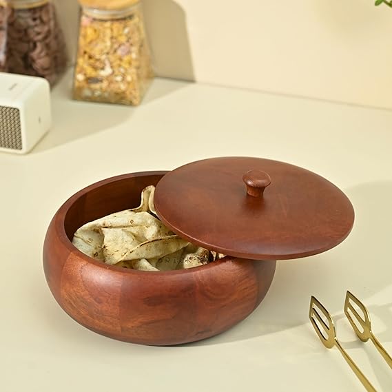 Handcrafted Premium Mahogany Finish Roti