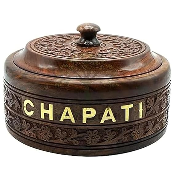 Beautiful Sheesham Wood Chapati Box for Interior Design