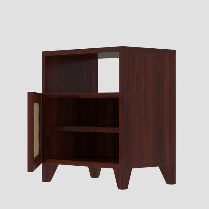 Glorious Dark Mahogany Finished Handmade Wooden Bedside