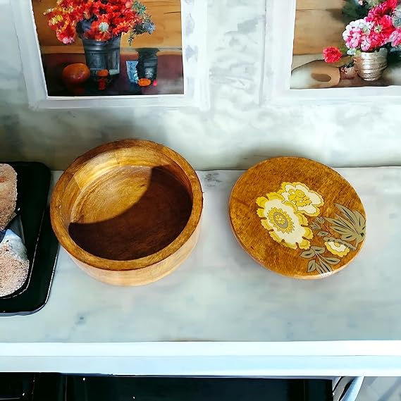 Wooden Hot pot Chapati Roti Box for Kitchen