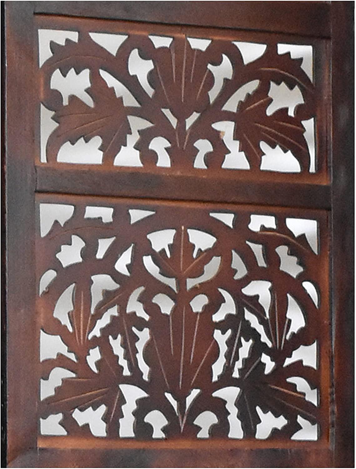 3 Panel Wooden Partition for Living Room Office Partition Screen Room Divider Wood Partitions for Home Kitchen & Office