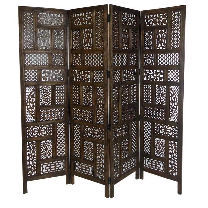 Bracknell 183Cm W x 177Cm H 4 - Panel Folding Room Divider