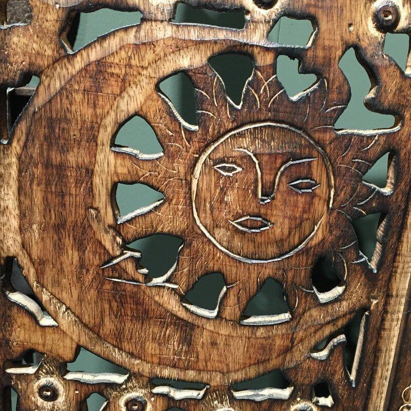 4 - Panel Wooden Partition Solid Wood Folding Room Divider