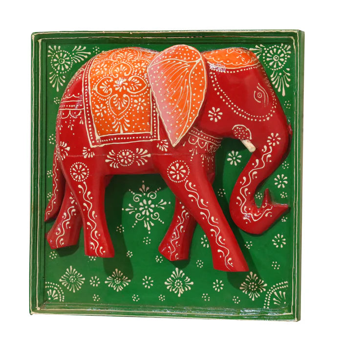 Elegant Wooden Elephant Frame - Grey Left
