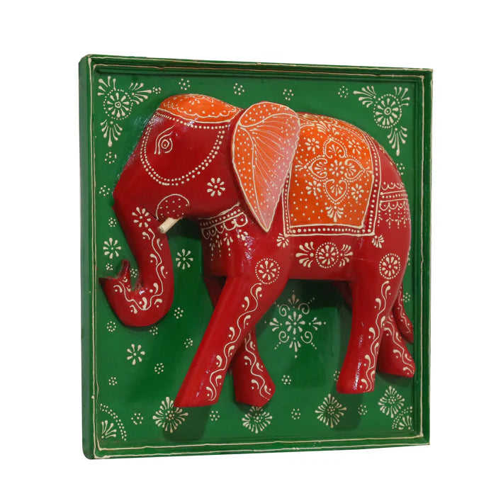 Elegant Wooden Elephant Frame - Grey Left
