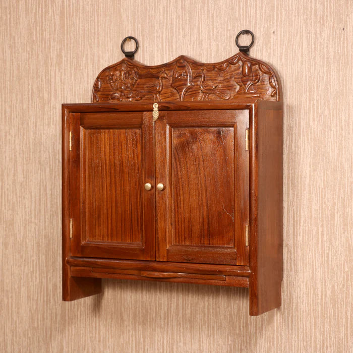 Carved Wooden Wall Cabinet