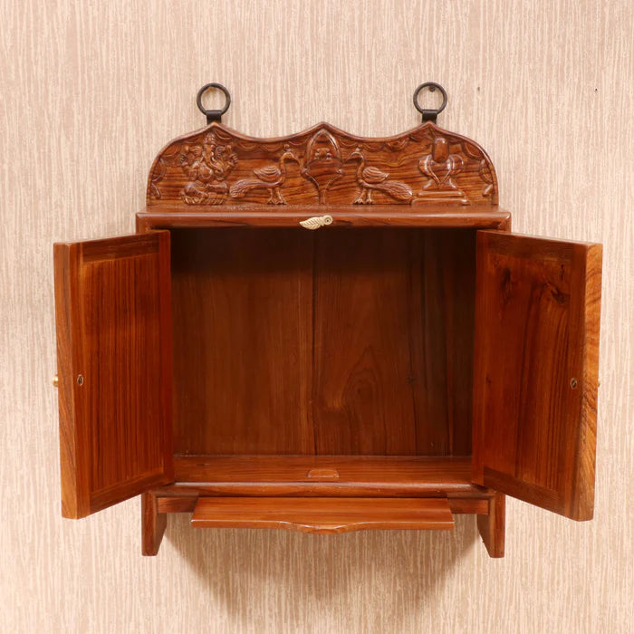 Carved Wooden Wall Cabinet