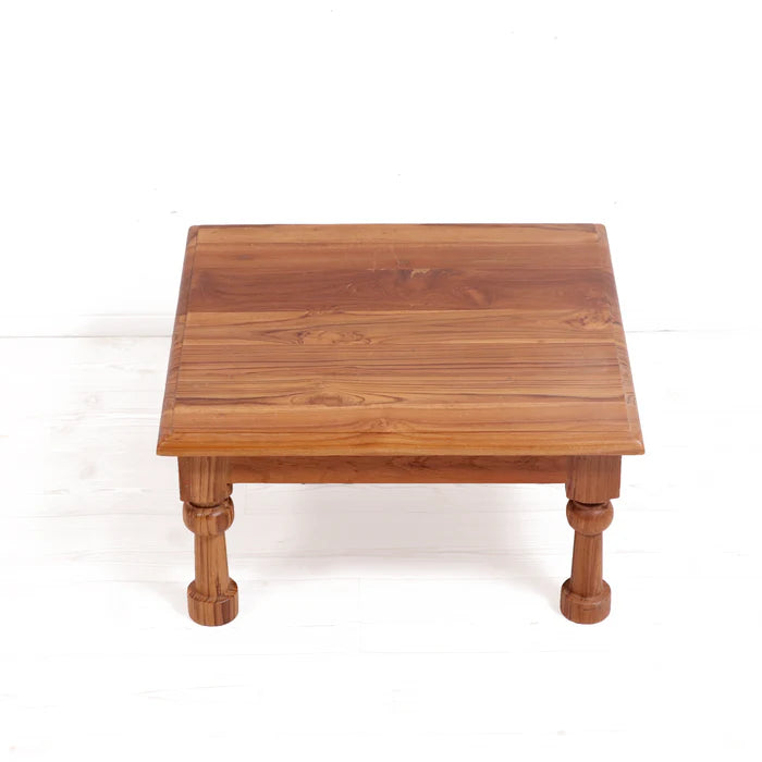 Solid teak stylish ring bajot