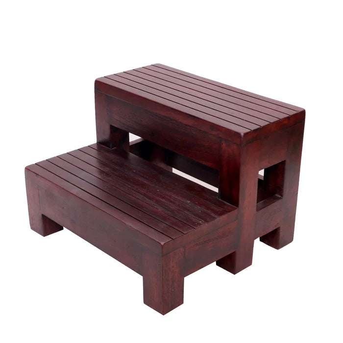 Double Step Teak Stool