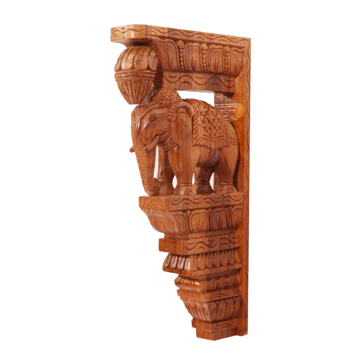 Solid teak elephant