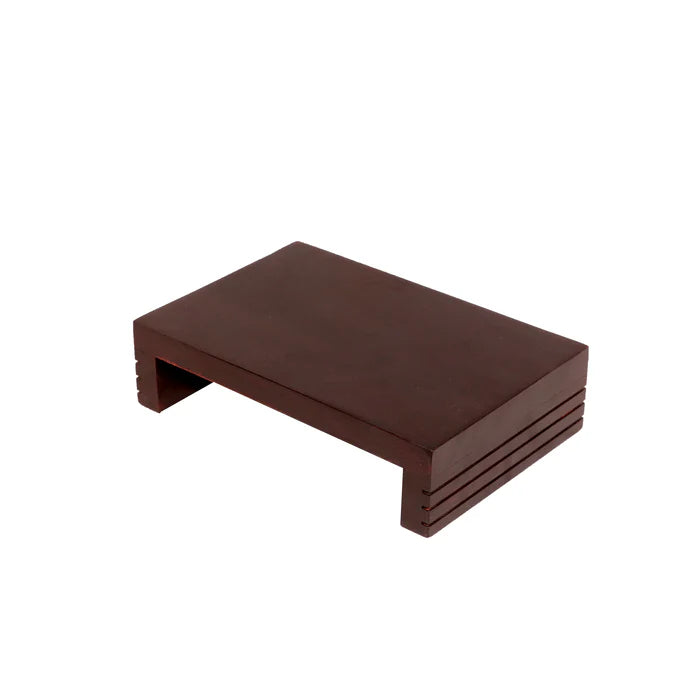 Ridged Sides Wooden Bajot (Dark Touch)