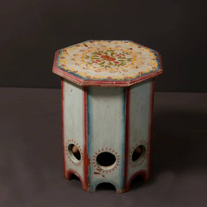 Painted Multi Angled Stool - Sky Blue