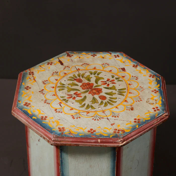 Painted Multi Angled Stool - Sky Blue