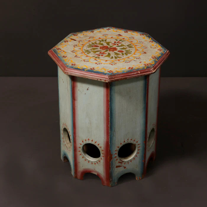 Painted Multi Angled Stool - Sky Blue
