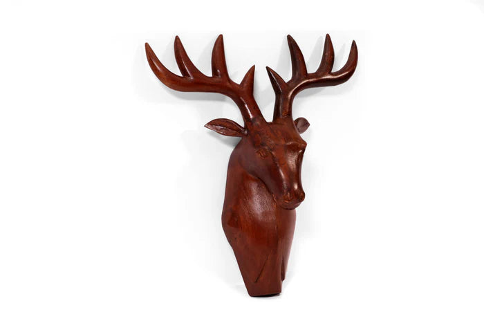 Solid Wood Deer Wall Decor
