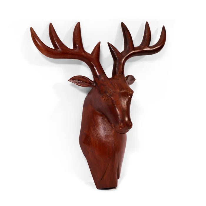 Solid Wood Deer Wall Decor