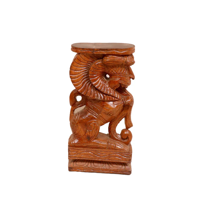 Wooden Majestic Yali Door Bracket - Teak wood