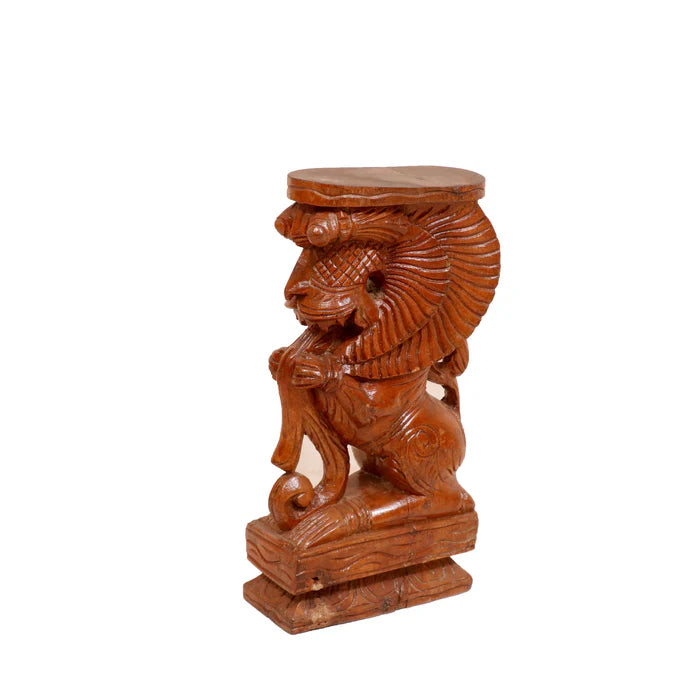 Wooden Majestic Yali Door Bracket - Teak wood