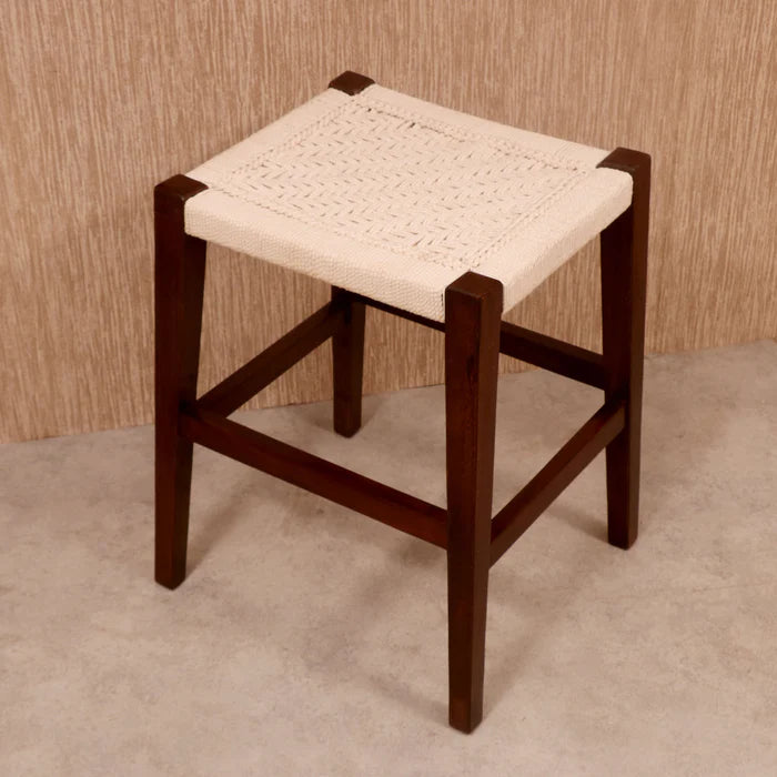 Classic Wooden Woven Stool