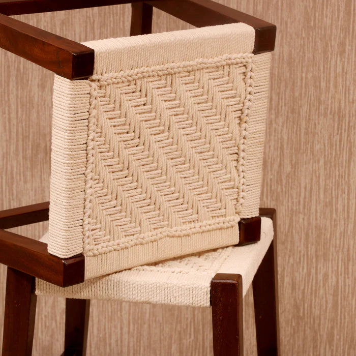 Classic Wooden Woven Stool