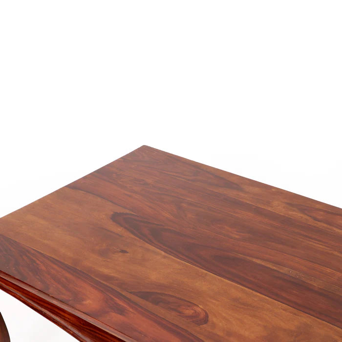 Simple Acacia Wooden Curved Legs Coffee Table