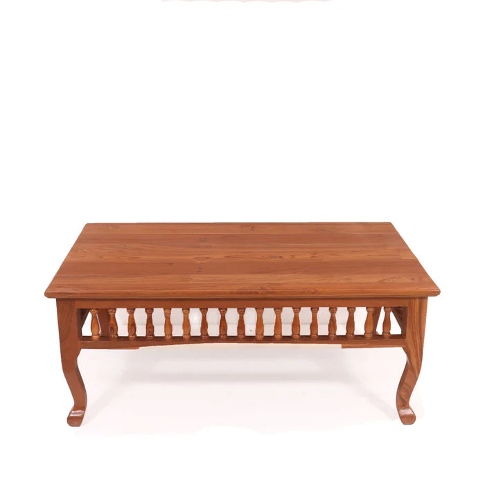 Natural Brown Finished Carving Wooden Handmade Coffee Table
