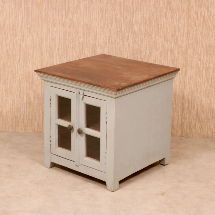 Wooden Wide Nightstand Table