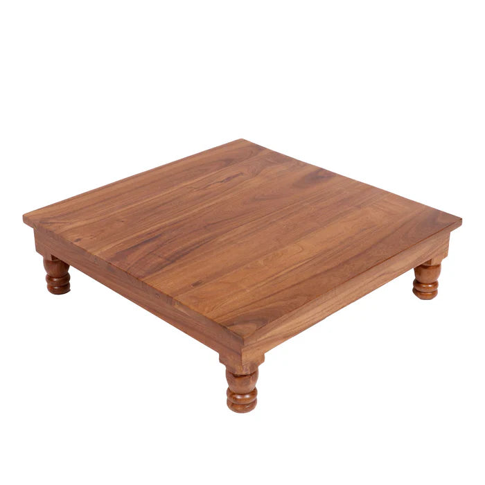 Wide Compact Wooden Bajot