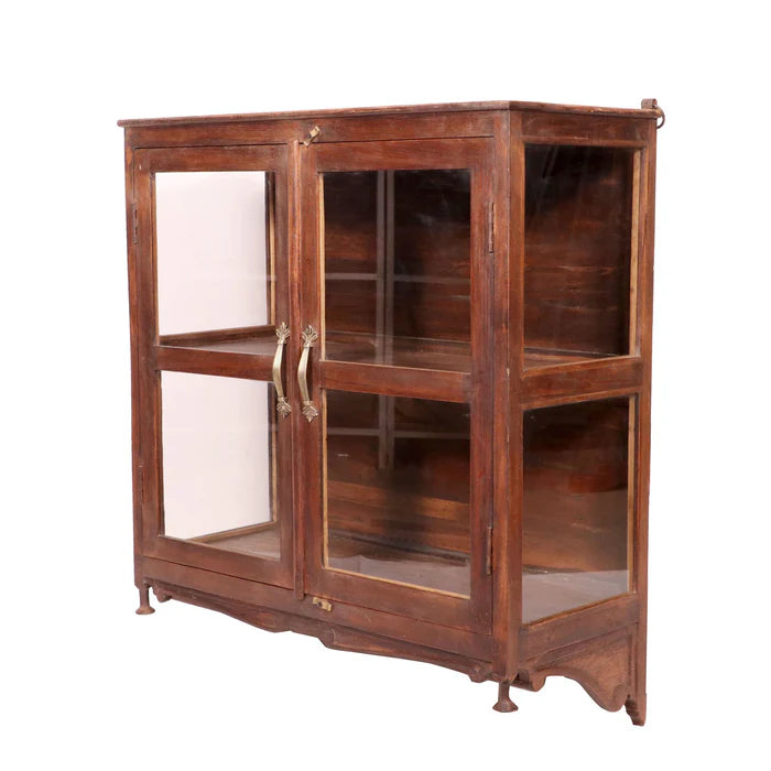 Double Door 3 Side Glass with Single Shelf Wall Cabinet